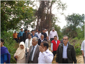 The distinguished guests and others in Uttar Hattoli village