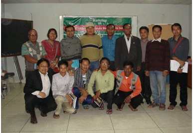 The photo shows some of the participants with the organizers