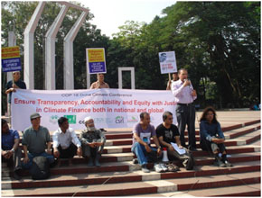 Bangladesh’s green activists parade through Dhaka streets to press home their various demands ahead of COP 18